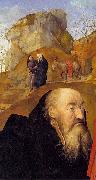 Hugo van der Goes Sts Anthony and Thomas with Tommaso Portinari oil